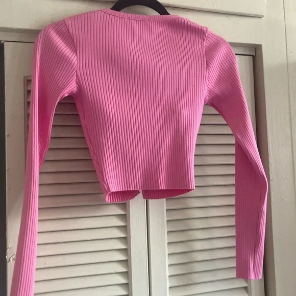 Zara rubbed pink top size S and cardigan M size sells as a set - Picture 6 of 16